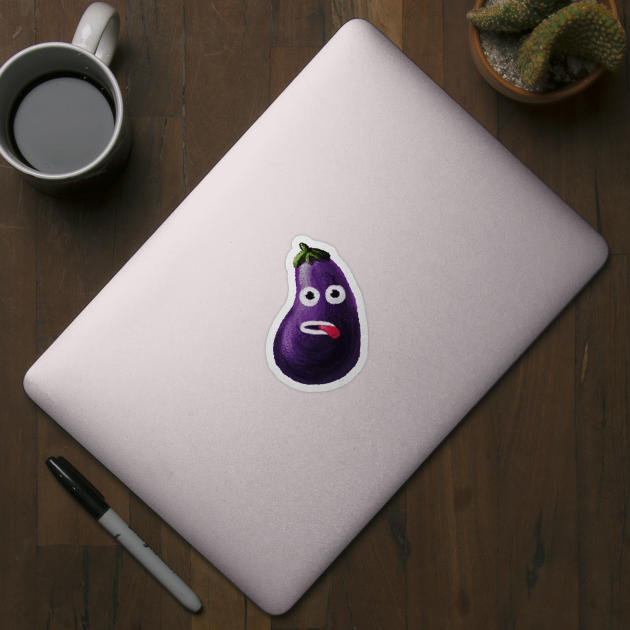 Funny eggplant character by Boriana Giormova